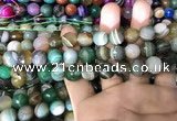 CAA1673 15.5 inches 12mm faceted round banded agate beads