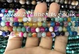 CAA1680 15.5 inches 6mm faceted round banded agate beads