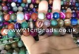 CAA1683 15.5 inches 12mm faceted round banded agate beads