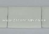 CAA17 15.5 inches 25*35mm rectangle white agate gemstone beads