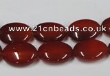 CAA170 15.5 inches 12*16mm oval red agate gemstone beads