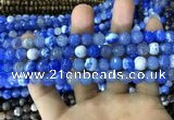 CAA1717 15 inches 8mm faceted round fire crackle agate beads