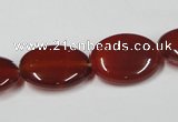 CAA172 15.5 inches 15*20mm oval red agate gemstone beads