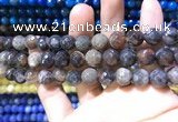 CAA1730 15 inches 10mm faceted round fire crackle agate beads