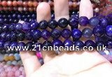 CAA1732 15 inches 10mm faceted round fire crackle agate beads