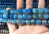 CAA1735 15 inches 10mm faceted round fire crackle agate beads