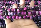 CAA1778 15 inches 10mm faceted round fire crackle agate beads