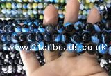 CAA1779 15 inches 10mm faceted round fire crackle agate beads