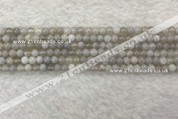 CAA1800 15.5 inches 4mm round banded agate gemstone beads
