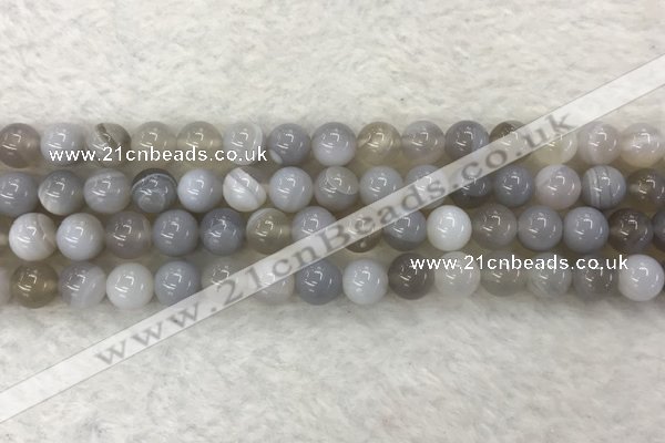 CAA1802 15.5 inches 8mm round banded agate gemstone beads