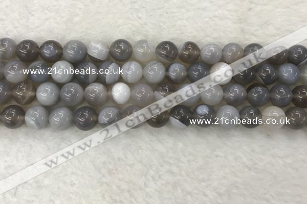 CAA1803 15.5 inches 10mm round banded agate gemstone beads