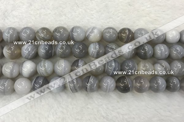 CAA1805 15.5 inches 14mm round banded agate gemstone beads