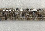 CAA1810 15.5 inches 4mm round banded agate gemstone beads