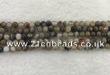 CAA1811 15.5 inches 6mm round banded agate gemstone beads