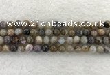 CAA1812 15.5 inches 8mm round banded agate gemstone beads