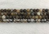 CAA1822 15.5 inches 8mm round banded agate gemstone beads