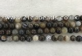 CAA1823 15.5 inches 10mm round banded agate gemstone beads