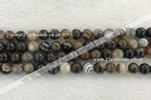 CAA1823 15.5 inches 10mm round banded agate gemstone beads