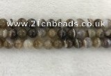 CAA1824 15.5 inches 12mm round banded agate gemstone beads