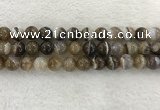 CAA1824 15.5 inches 12mm round banded agate gemstone beads