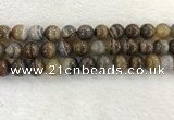 CAA1825 15.5 inches 14mm round banded agate gemstone beads