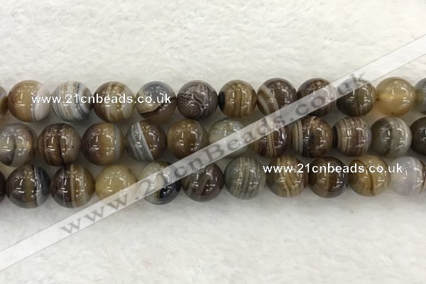 CAA1826 15.5 inches 16mm round banded agate gemstone beads