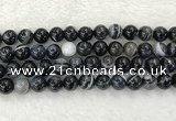 CAA1836 15.5 inches 16mm round banded agate gemstone beads