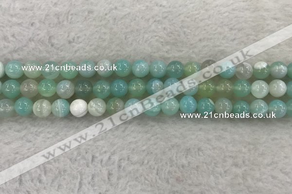 CAA1842 15.5 inches 8mm round banded agate gemstone beads