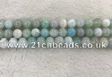 CAA1844 15.5 inches 12mm round banded agate gemstone beads