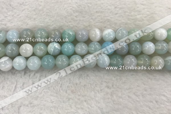 CAA1844 15.5 inches 12mm round banded agate gemstone beads