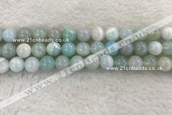 CAA1845 15.5 inches 14mm round banded agate gemstone beads