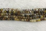 CAA1860 15.5 inches 4mm round banded agate gemstone beads