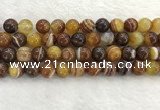 CAA1864 15.5 inches 12mm round banded agate gemstone beads