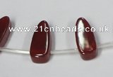 CAA187 15.5 inches 8*19mm freeform red agate gemstone beads