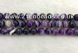 CAA1874 15.5 inches 12mm round banded agate gemstone beads