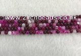 CAA1880 15.5 inches 4mm round banded agate gemstone beads