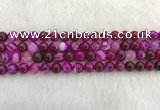 CAA1882 15.5 inches 8mm round banded agate gemstone beads