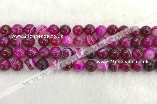 CAA1883 15.5 inches 10mm round banded agate gemstone beads