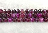 CAA1884 15.5 inches 12mm round banded agate gemstone beads