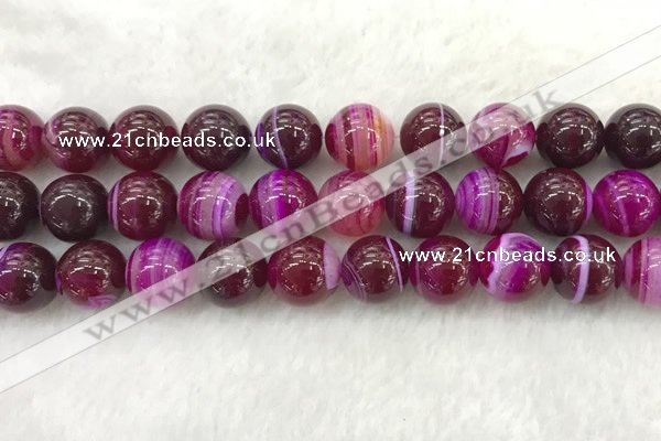 CAA1886 15.5 inches 16mm round banded agate gemstone beads