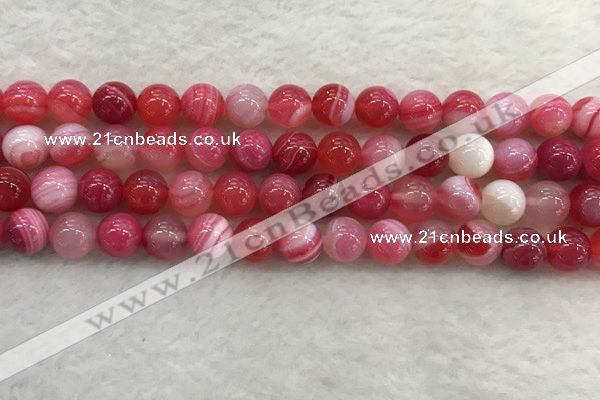 CAA1893 15.5 inches 10mm round banded agate gemstone beads