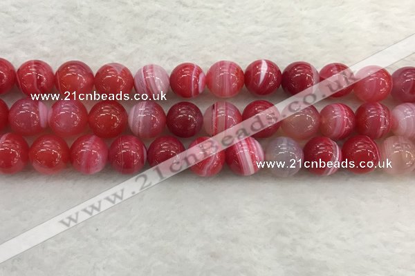 CAA1895 15.5 inches 14mm round banded agate gemstone beads