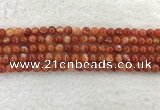 CAA1901 15.5 inches 6mm round banded agate gemstone beads