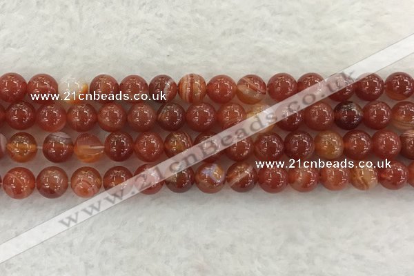 CAA1903 15.5 inches 10mm round banded agate gemstone beads