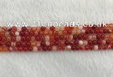 CAA1910 15.5 inches 4mm round banded agate gemstone beads