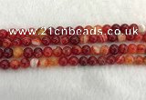 CAA1912 15.5 inches 8mm round banded agate gemstone beads