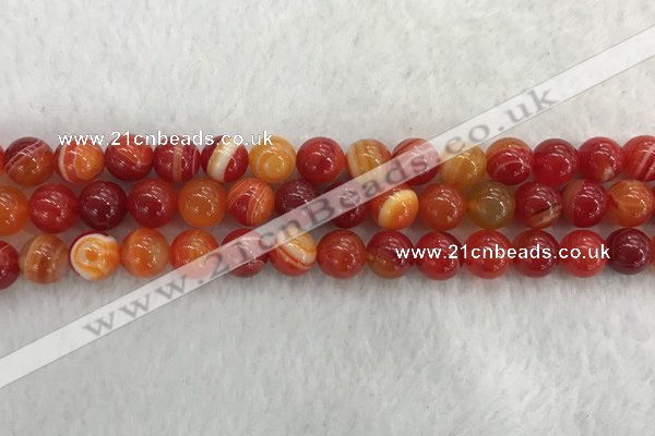 CAA1913 15.5 inches 10mm round banded agate gemstone beads