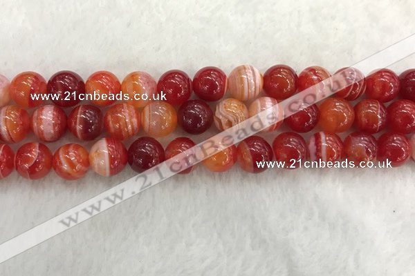 CAA1914 15.5 inches 12mm round banded agate gemstone beads