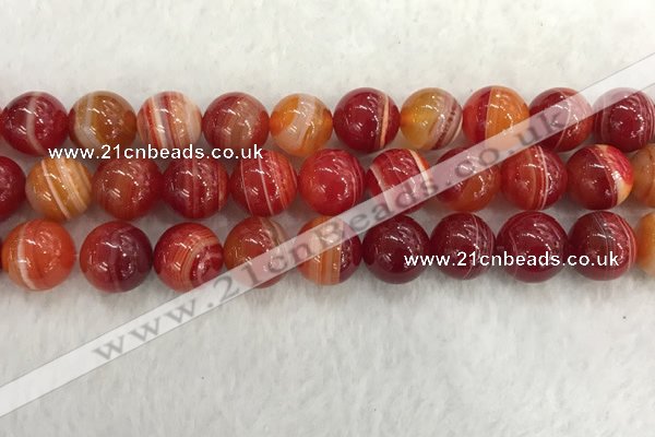 CAA1915 15.5 inches 14mm round banded agate gemstone beads