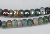 CAA192 15.5 inches 5*8mm rondelle indian agate beads wholesale